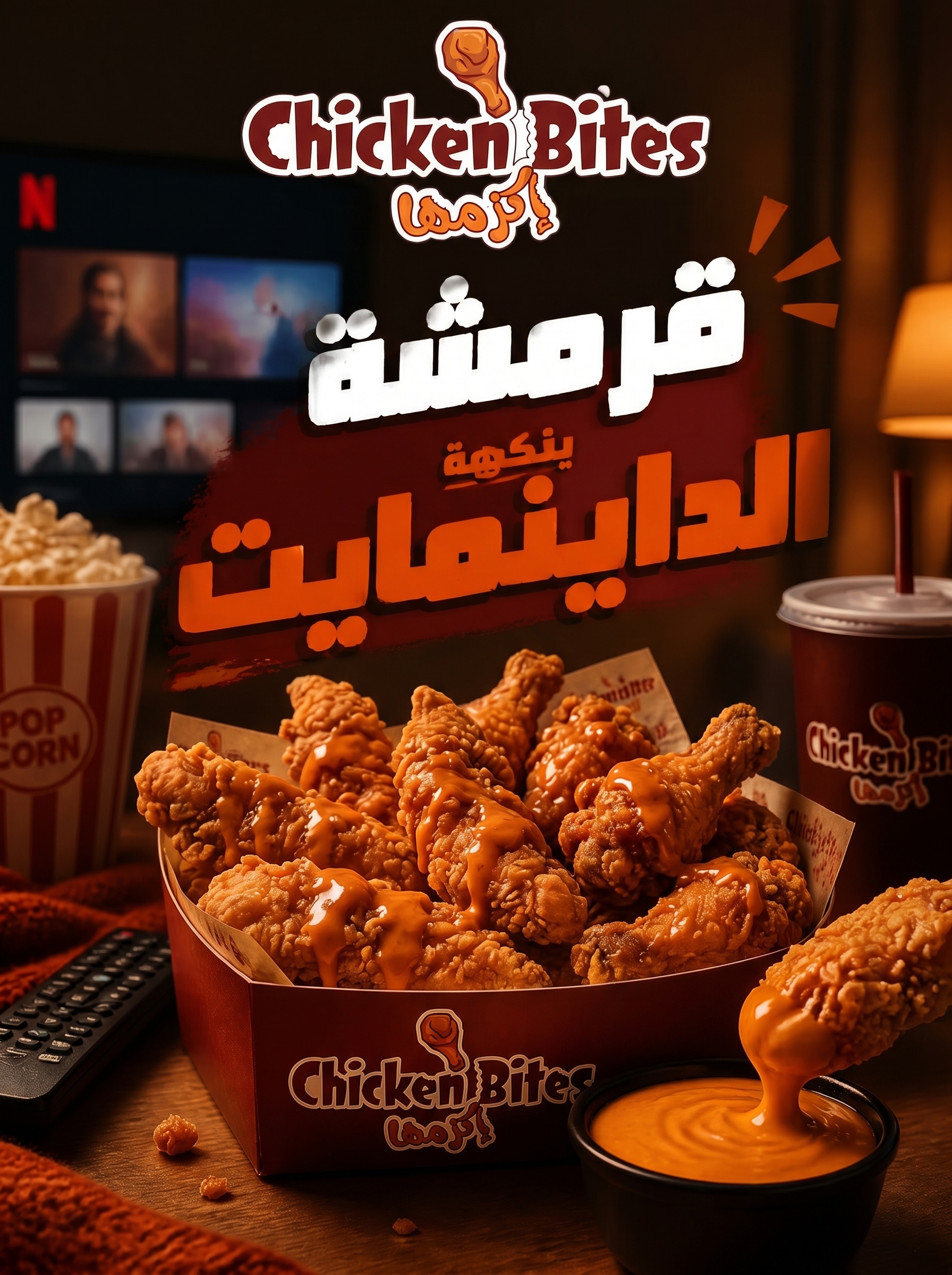 تصميم إنستغرام لـ chicken bites من Adly AI