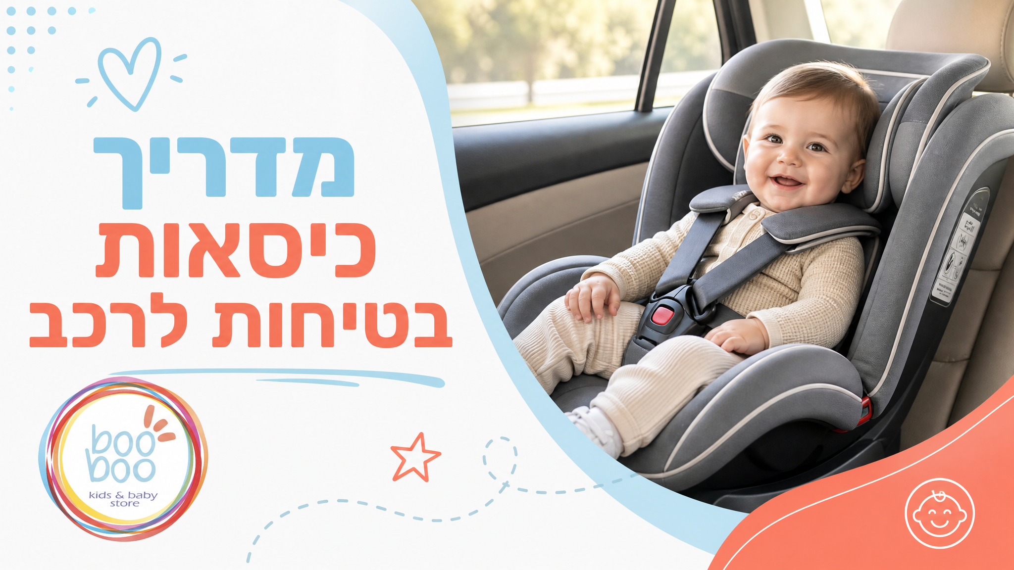 מדריך כיסאות בטיחות לרכב - BooBoo